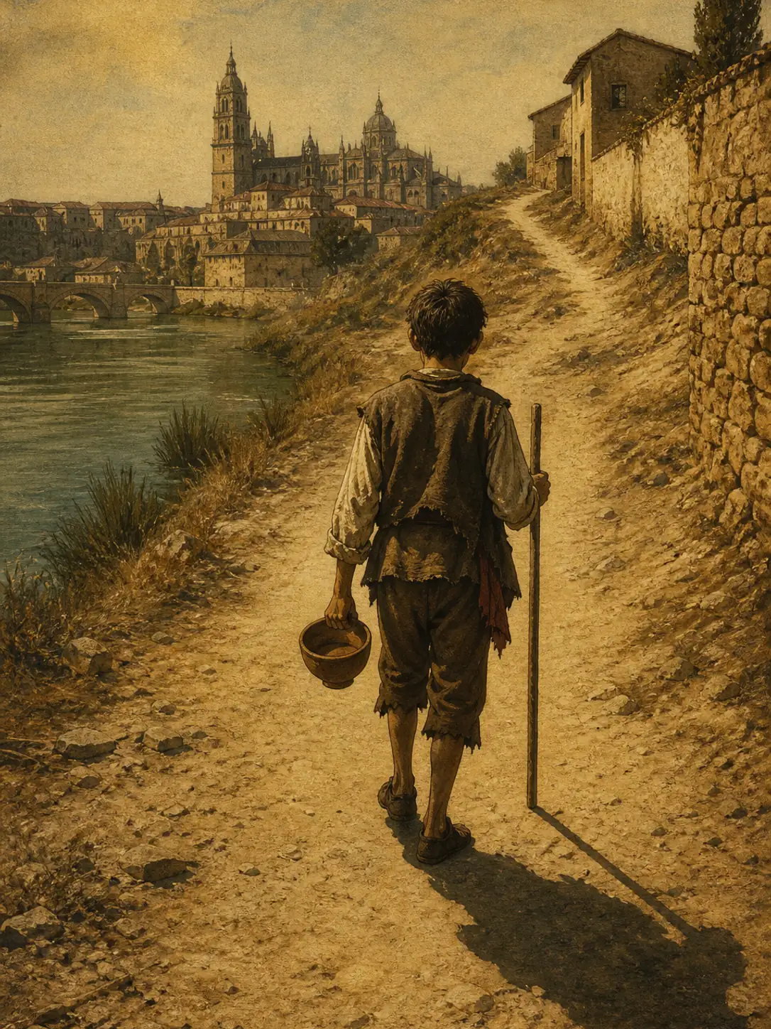 Ilustración editorial de Lazarillo de Tormes